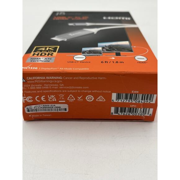 J5Create USB-C to 4K HDMI Cable HDMI - Picture 8 of 8